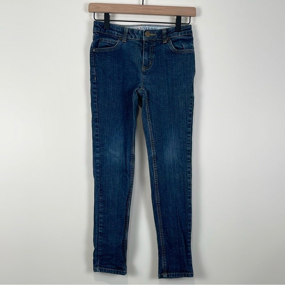 Lands’ End Boys 12 Jeans Slim Straight Leg Dark Wash